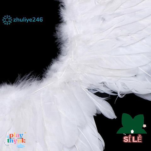 Cánh Thiên Thần Trắng Cho Trẻ Em - Phụ Kiện Sinh Nhật, Halloween, Cosplay Lông Vũ Nhẹ, Đeo Vai Tiện Lợi