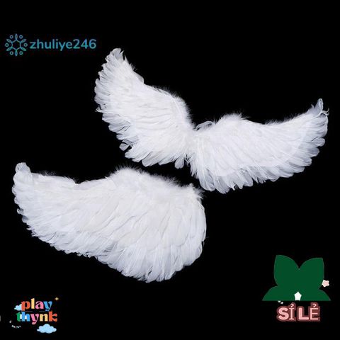 Cánh Thiên Thần Trắng Cho Trẻ Em - Phụ Kiện Sinh Nhật, Halloween, Cosplay Lông Vũ Nhẹ, Đeo Vai Tiện Lợi