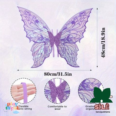 Bộ Trang Phục Cánh Thiên Thần Lấp Lánh cho Trẻ Em - Đôi Cánh Cosplay Ngộ Nghĩnh Dịp Lễ, Tiệc Hóa Trang, Chụp Ảnh