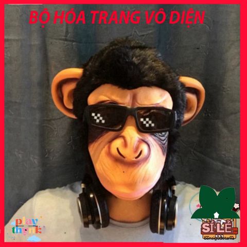 Mặt Nạ KHỈ ĐỘT ĐEN Halloween - Mặt Nạ Hóa Trang Kinh Dị Cho Người Lớn & Trẻ Em, Phụ Kiện Hóa Trang Độc Đáo