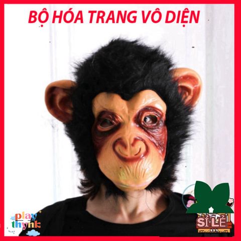 Mặt Nạ KHỈ ĐỘT ĐEN Halloween - Mặt Nạ Hóa Trang Kinh Dị Cho Người Lớn & Trẻ Em, Phụ Kiện Hóa Trang Độc Đáo