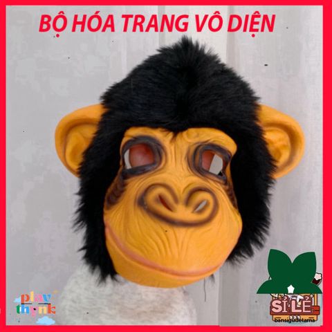 Mặt Nạ KHỈ ĐỘT ĐEN Halloween - Mặt Nạ Hóa Trang Kinh Dị Cho Người Lớn & Trẻ Em, Phụ Kiện Hóa Trang Độc Đáo