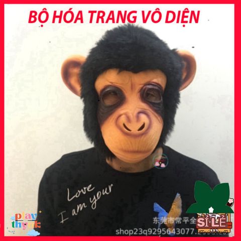 Mặt Nạ KHỈ ĐỘT ĐEN Halloween - Mặt Nạ Hóa Trang Kinh Dị Cho Người Lớn & Trẻ Em, Phụ Kiện Hóa Trang Độc Đáo
