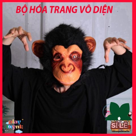 Mặt Nạ KHỈ ĐỘT ĐEN Halloween - Mặt Nạ Hóa Trang Kinh Dị Cho Người Lớn & Trẻ Em, Phụ Kiện Hóa Trang Độc Đáo