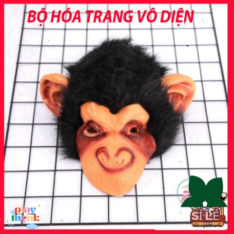 Mặt Nạ KHỈ ĐỘT ĐEN Halloween - Mặt Nạ Hóa Trang Kinh Dị Cho Người Lớn & Trẻ Em, Phụ Kiện Hóa Trang Độc Đáo