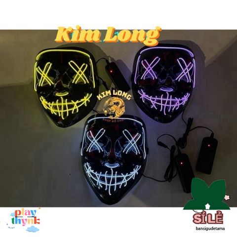 Mặt nạ HACKER phát sáng nhiều màu sắc cho Halloween - Đồ hóa trang độc đáo cho trẻ em và người lớn, hàng có sẵn!