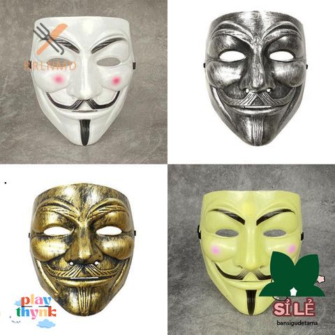 Mặt Nạ Vendetta - Phụ Kiện Halloween Cosplay Hóa Trang Phim Điện Ảnh, Quà Tặng Bí Ẩn Thú Vị