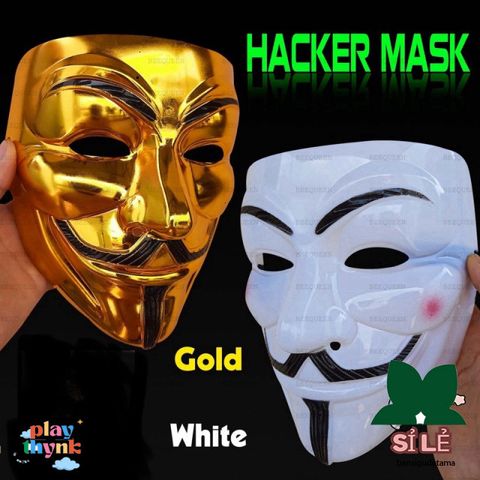Mặt Nạ Anonymous - Phụ Kiện Thời Trang Hacker Vendetta Độc Đáo Cho Lễ Hội Trung Thu