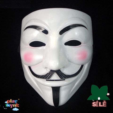 Mặt Nạ Anonymous - Phụ Kiện Thời Trang Hacker Vendetta Độc Đáo Cho Lễ Hội Trung Thu