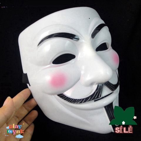 Mặt Nạ Anonymous - Phụ Kiện Thời Trang Hacker Vendetta Độc Đáo Cho Lễ Hội Trung Thu