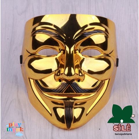 Mặt Nạ Anonymous - Phụ Kiện Thời Trang Hacker Vendetta Độc Đáo Cho Lễ Hội Trung Thu