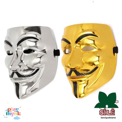 Mặt Nạ Anonymous - Phụ Kiện Thời Trang Hacker Vendetta Độc Đáo Cho Lễ Hội Trung Thu
