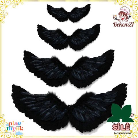 Váy Trẻ Em Halloween Thiên Thần Đen - Bộ Đồ Ba Mảnh Lông Vũ Cao Cấp, Phù Hợp Đi Dự Tiệc Halloween, Quà Tặng Thú Vị