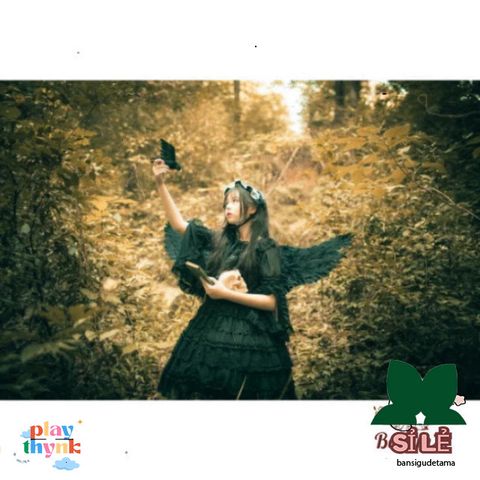 Váy Trẻ Em Halloween Thiên Thần Đen - Bộ Đồ Ba Mảnh Lông Vũ Cao Cấp, Phù Hợp Đi Dự Tiệc Halloween, Quà Tặng Thú Vị