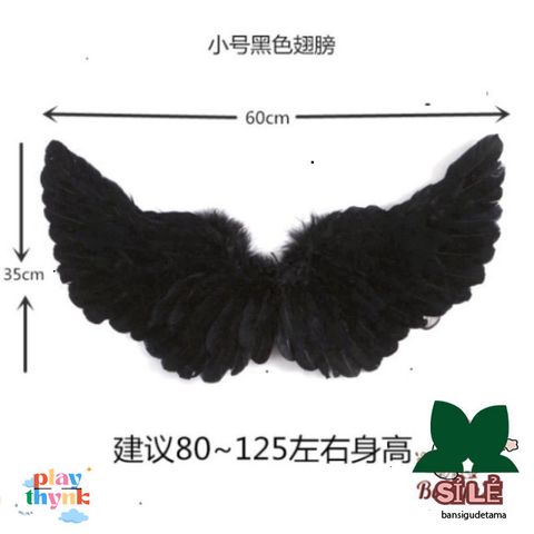 Váy Trẻ Em Halloween Thiên Thần Đen - Bộ Đồ Ba Mảnh Lông Vũ Cao Cấp, Phù Hợp Đi Dự Tiệc Halloween, Quà Tặng Thú Vị