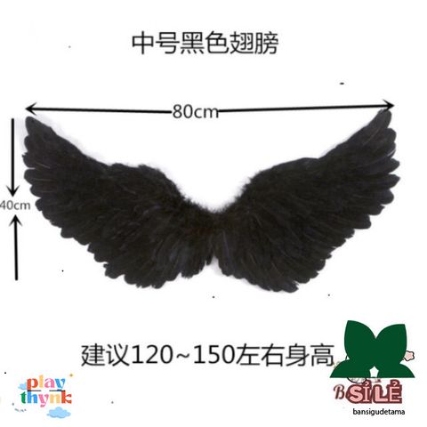 Váy Trẻ Em Halloween Thiên Thần Đen - Bộ Đồ Ba Mảnh Lông Vũ Cao Cấp, Phù Hợp Đi Dự Tiệc Halloween, Quà Tặng Thú Vị