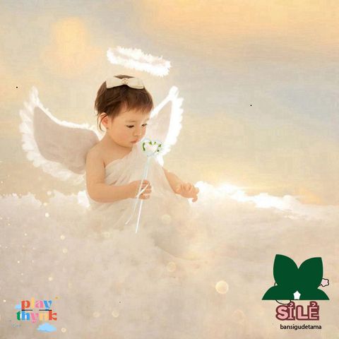 Cánh Thiên Thần Lông Vũ Trắng Đen - Phụ Kiện Cosplay Halloween, Đạo Cụ Chụp Ảnh, Dây Buộc Tóc và Đũa Phép Ma Thuật
