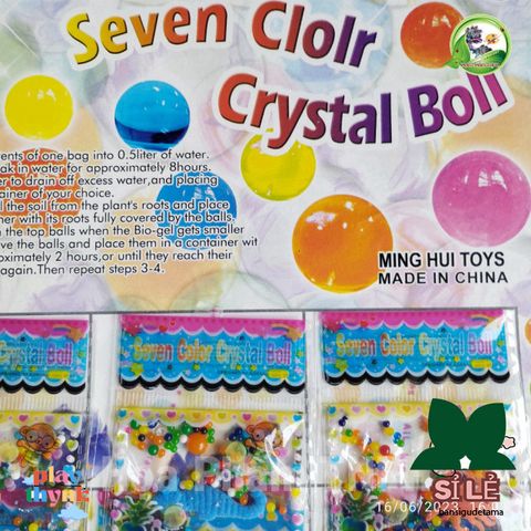 Bộ 24 Gói Hạt Bông Pha Lê Nở Bảy Màu - Hạt Thủy Tinh Ngâm Nước Trang Trí Hồ Cá và Cây Cảnh An Toàn cho Trẻ Em