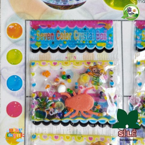 Bộ 24 Gói Hạt Bông Pha Lê Nở Bảy Màu - Hạt Thủy Tinh Ngâm Nước Trang Trí Hồ Cá và Cây Cảnh An Toàn cho Trẻ Em