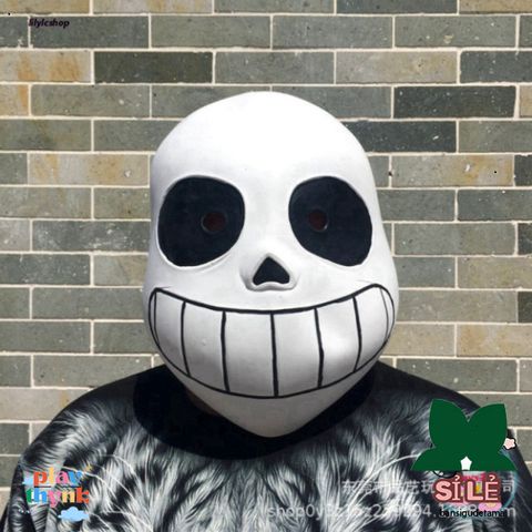 Mặt Nạ Mắt Xanh Sans Halloween - Phụ Kiện Game Undertale Cho Hacker - Đạo Cụ Nhập Vai Ngày Lễ Hội