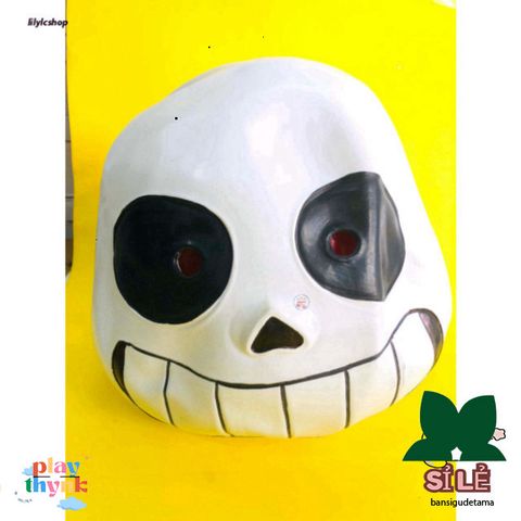 Mặt Nạ Mắt Xanh Sans Halloween - Phụ Kiện Game Undertale Cho Hacker - Đạo Cụ Nhập Vai Ngày Lễ Hội