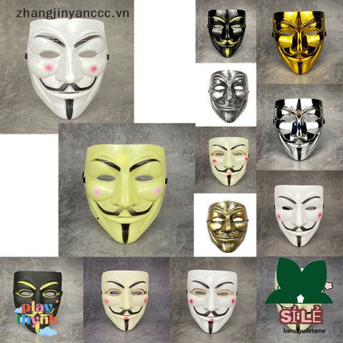 Mặt Nạ Vendetta Hacker PVC - Đồ Trang Trí Nhập Vai Halloween, Quà Tặng Độc Đáo Cho Người Lớn, Phim Hoạt Hình Lừng Danh