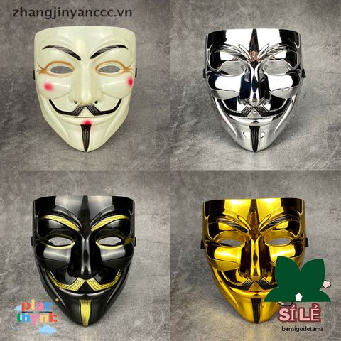 Mặt Nạ Vendetta Hacker PVC - Đồ Trang Trí Nhập Vai Halloween, Quà Tặng Độc Đáo Cho Người Lớn, Phim Hoạt Hình Lừng Danh