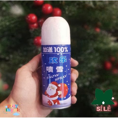 Chai Phun Tuyết Nhân Tạo Trang Trí Giáng Sinh - Tuyết Lâu Trôi 280ml, Phụ Kiện Noel Cho Cây Thông và Background