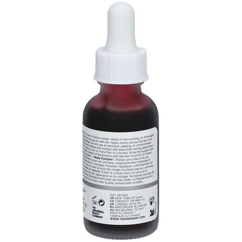Tẩy Da Chết Hóa Học The Ordinary AHA 30% + BHA 2% Peeling Solution 30ml - Giúp Da Sáng Khỏe Mịn Màng, Ngăn Ngừa Mụn Chính Hãng