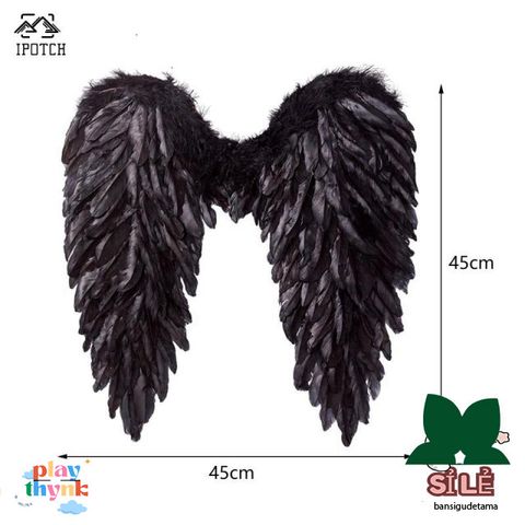 Cánh Thiên Thần Lông Vũ 3D Cosplay - Phụ Kiện Hóa Trang Halloween, Thời Trang Độc Đáo cho Tiệc Lễ Hội