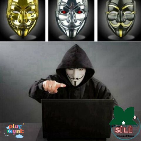 Mặt Nạ V for Vendetta Guy Fawkes - Phụ Kiện Cosplay Halloween Độc Đáo, Phong Cách Hacker Cho Tiệc Tùng và Lễ Hội