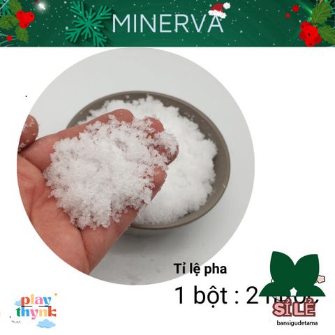 Bộ 10 Túi Bột Tuyết Nhân Tạo Trang Trí Giáng Sinh - Phụ Kiện Làm Slime Sáng Tạo, An Toàn, Không Độc Hại