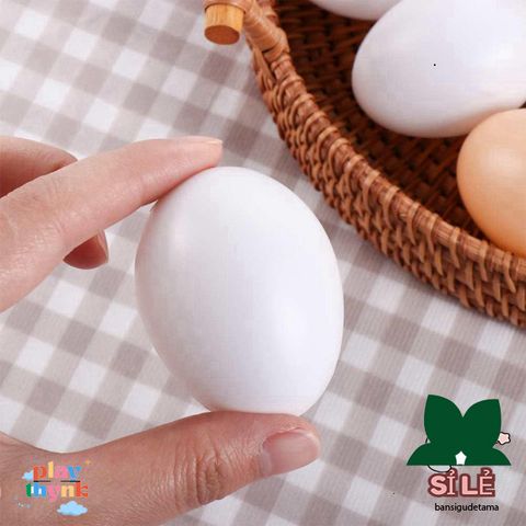 Bộ 10 Trứng Giả Mô Phỏng Cho Gà Con - Đồ Chơi Giáo Dục & Dụng Cụ Dự Tiệc Gia Cầm An Toàn Cho Trẻ Em