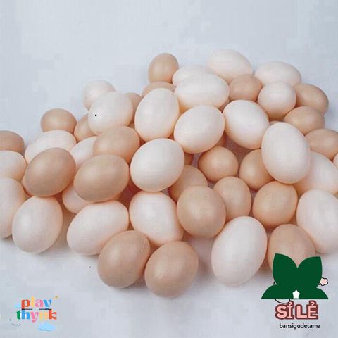 Bộ 10 Trứng Giả Mô Phỏng Cho Gà Con - Đồ Chơi Giáo Dục & Dụng Cụ Dự Tiệc Gia Cầm An Toàn Cho Trẻ Em