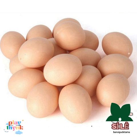 Bộ 10 Trứng Giả Mô Phỏng Cho Gà Con - Đồ Chơi Giáo Dục & Dụng Cụ Dự Tiệc Gia Cầm An Toàn Cho Trẻ Em