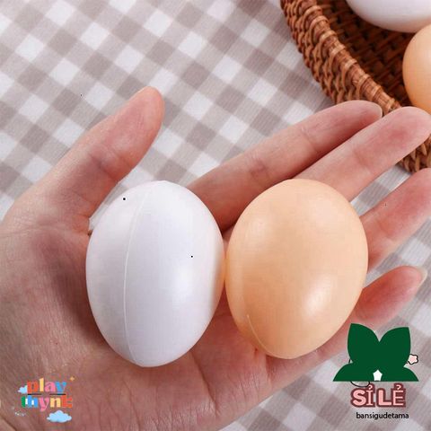 Bộ 10 Trứng Giả Mô Phỏng Cho Gà Con - Đồ Chơi Giáo Dục & Dụng Cụ Dự Tiệc Gia Cầm An Toàn Cho Trẻ Em