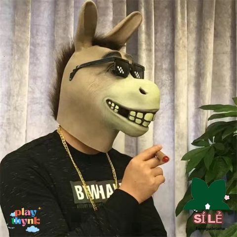 Mặt Nạ Chó Shiba Silicon - Phụ Kiện Cosplay Vui Nhộn, Đồ Chơi Halloween Độc Đáo, Troll Nhau Hấp Dẫn