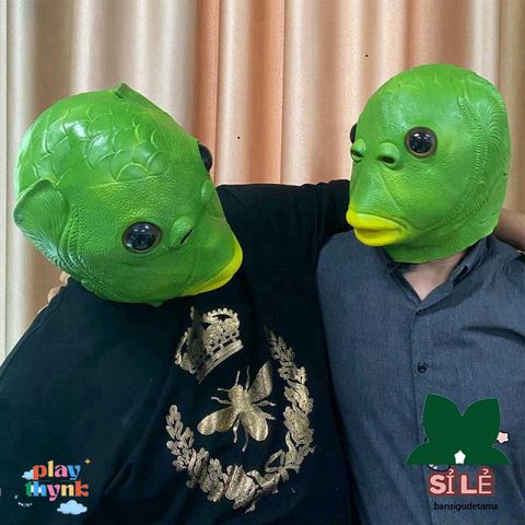 Mũ Cá Cosplay Halloween - Màu Hồng & Xanh Lá, Phù Hợp Cho Người Lớn & Trẻ Em, Trang Phục Hóa Trang Quái Vật Thú Vị