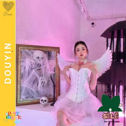 Đôi Cánh Thiên Thần Trắng - Phụ Kiện Cosplay Halloween, Trang Phục Công Chúa, Dự Tiệc Giáng Sinh dành cho Nữ
