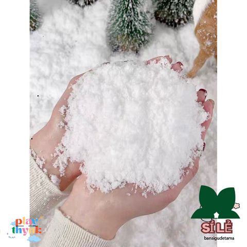 Bột Nhân Tạo Tuyết Trắng - Trang Trí Giáng Sinh và Tiểu Cảnh, Tạo Hình Người Tuyết - Phụ Kiện Chụp Ảnh Độc Đáo