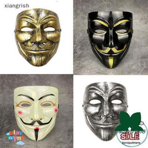 Mặt nạ Cosplay Hacker Vendetta PVC - Đồ lễ Halloween, Quà Tặng Phim Việt Nam Thú Vị, Sự Kiện Nhập Vai ấn Tượng