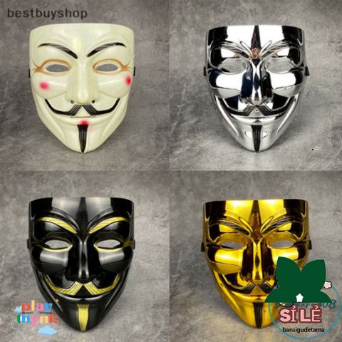 Mặt Nạ Giấu Mặt Anonymous Vendetta - Phụ Kiện Cosplay Halloween Độc Đáo, Đảm Bảo Chất Lượng Cao