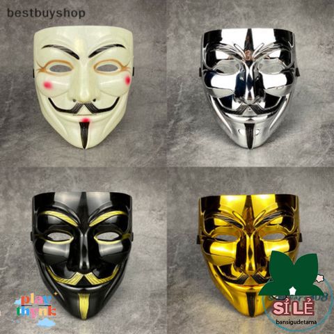Mặt Nạ Giấu Mặt Anonymous Vendetta - Phụ Kiện Cosplay Halloween Độc Đáo, Đảm Bảo Chất Lượng Cao