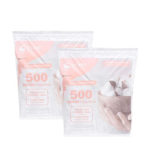 Bông Tẩy Trang S Care Coton Denaquillant 500M - Tẩy Trang Hiệu Quả, An Toàn Cho Mọi Loại Da - Hàng Chính Hãng Pháp