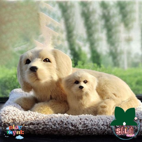 Gấu Bông Cún Vàng Mềm Mại - Thiết Bị Lọc Không Khí & Khử Mùi Ô Tô Với Lõi Than Hoạt Tính, Phụ Kiện Trang Trí Xe Hơi Đáng Yêu