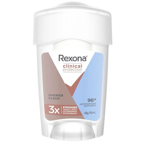 Lăn Khử Mùi Rexona Clinical Protection Cream Summer Strength 48g Dành Cho Nữ - Kiểm Soát Mồ Hôi, Hương Thơm Tươi Mát
