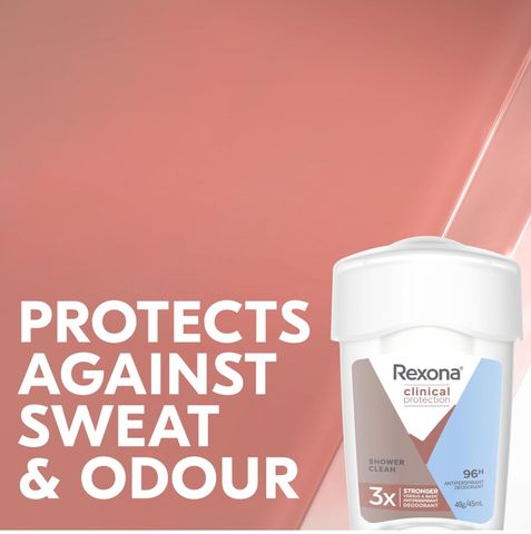 Lăn Khử Mùi Rexona Clinical Protection Cream Summer Strength 48g Dành Cho Nữ - Kiểm Soát Mồ Hôi, Hương Thơm Tươi Mát
