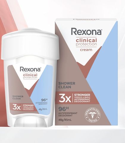 Lăn Khử Mùi Rexona Clinical Protection Cream Summer Strength 48g Dành Cho Nữ - Kiểm Soát Mồ Hôi, Hương Thơm Tươi Mát