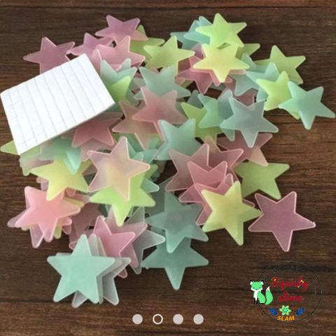 Túi Ngôi Sao Dán Tường Phát Quang 3cm - Trang Trí Đáng Yêu Cho Phòng Ngủ Trẻ Em Và Không Gian Sống Sáng Tạo