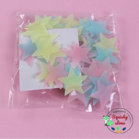 Túi Ngôi Sao Dán Tường Phát Quang 3cm - Trang Trí Đáng Yêu Cho Phòng Ngủ Trẻ Em Và Không Gian Sống Sáng Tạo